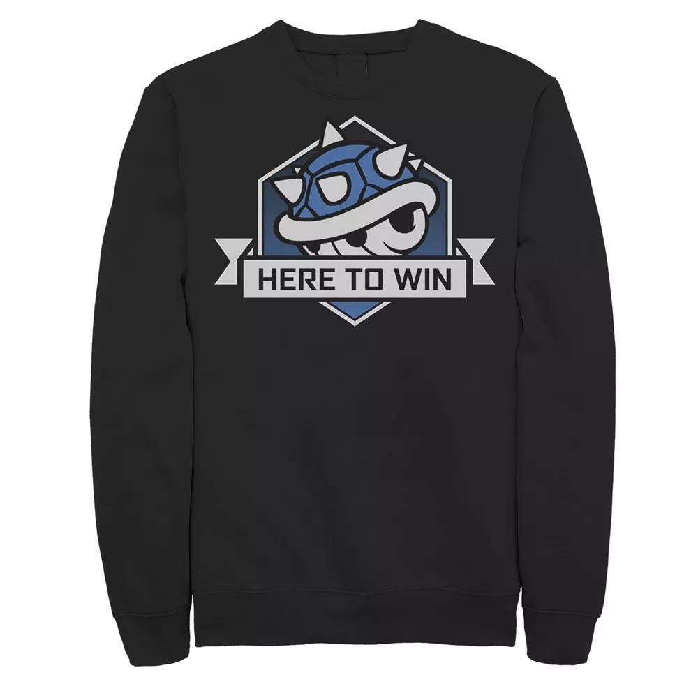 Big & Tall Mario Kart Spiny Shell Here To Win Fleece Sweatshirt, Men's, Size: 5XL, Black Product Image