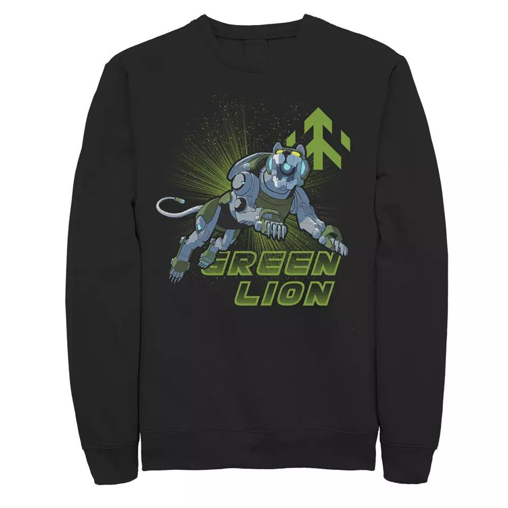 Men's Voltron: Legendary Defender Green Lion Sweatshirt, Size: Medium, Black Product Image