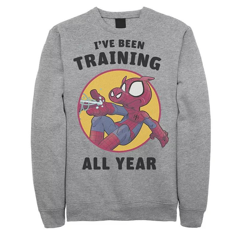 Men's Nintendo Legend Of Zelda Links Awakening Link Green Outline Graphic Fleece Pullover, Size: Large, Athletic Grey Product Image