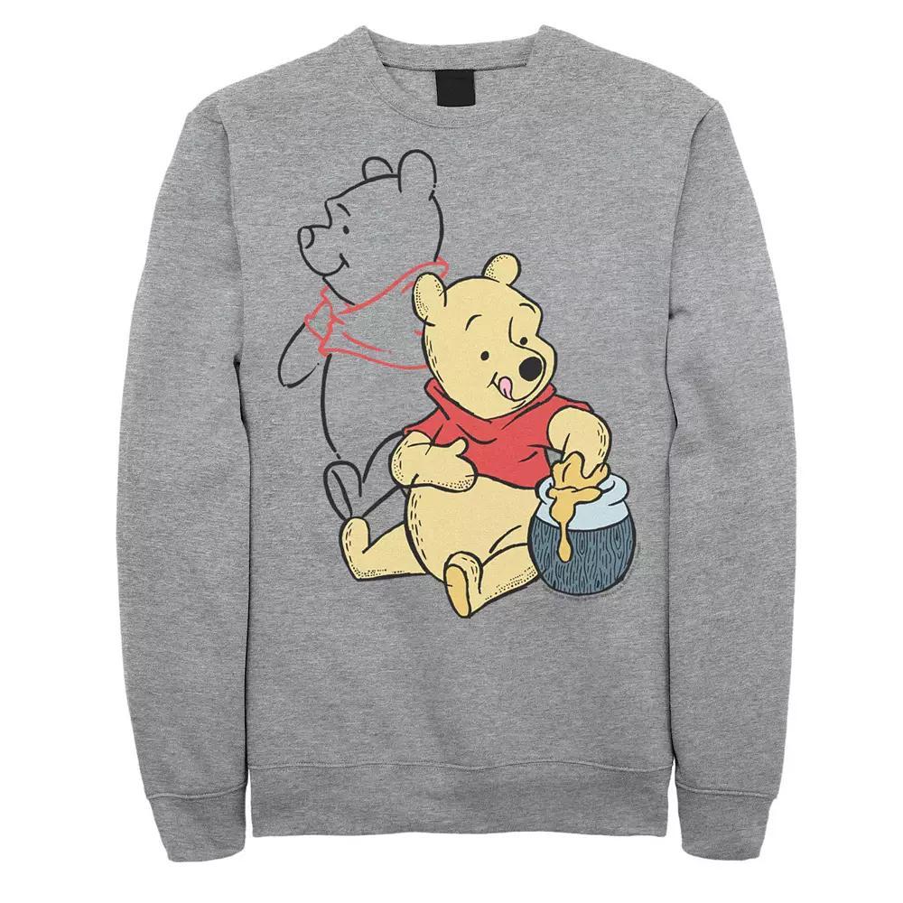 Disney's Big & Tall Winnie The Pooh Line Art Portrait Fleece, Men's, Size: XL Tall, Athletic Grey Product Image