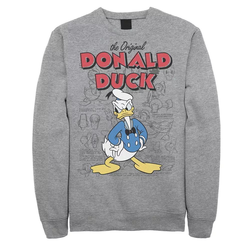 Disney's Donald Duck Men's Sweatshirt, Size: Medium, Athletic Grey Product Image