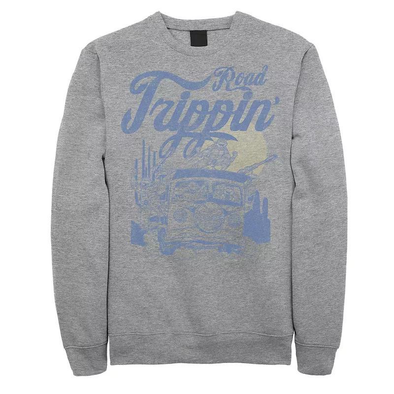 Mens Disney Pixar Cars Iconic DINOCO Gas Station Logo Pullover Fleece Athletic Grey Product Image