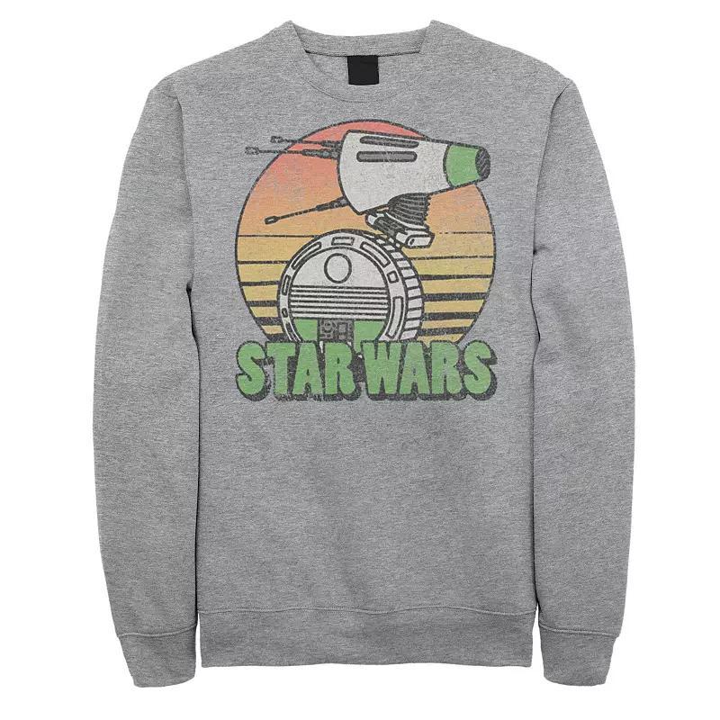 Men's Star Wars The Rise of Skywalker Retro D-0 Sunset Fleece, Size: Medium, Athletic Grey Product Image