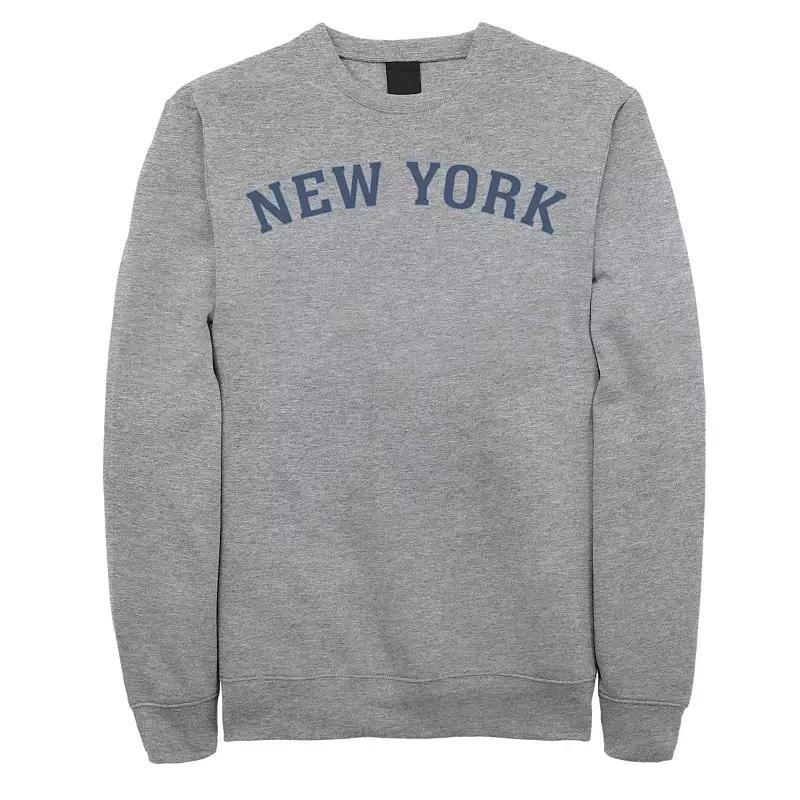 Mens City Of New York Collegiate Typographic Sweatshirt Athletic Grey Product Image