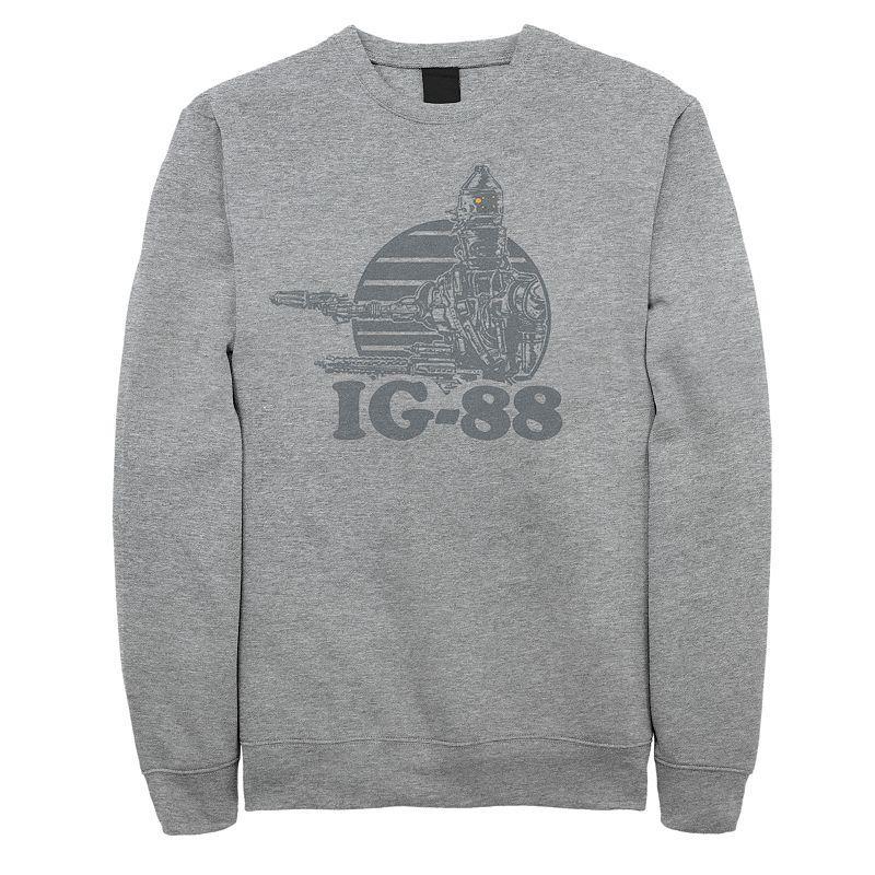 Men's Star Wars IG88 Sweatshirt, Size: Large, Athletic Grey Product Image