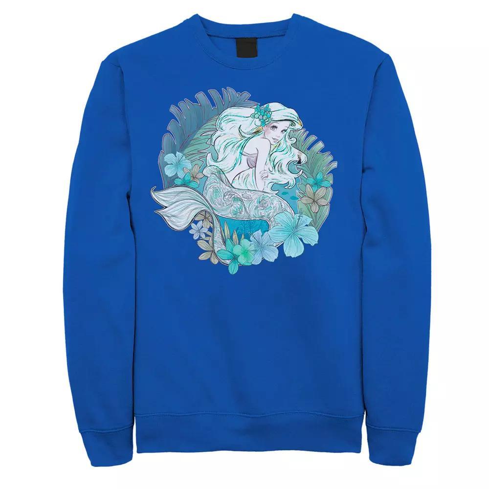 Men's Disney Little Mermaid Ariel Watercolors Sweatshirt, Size: XXL, Royal Product Image