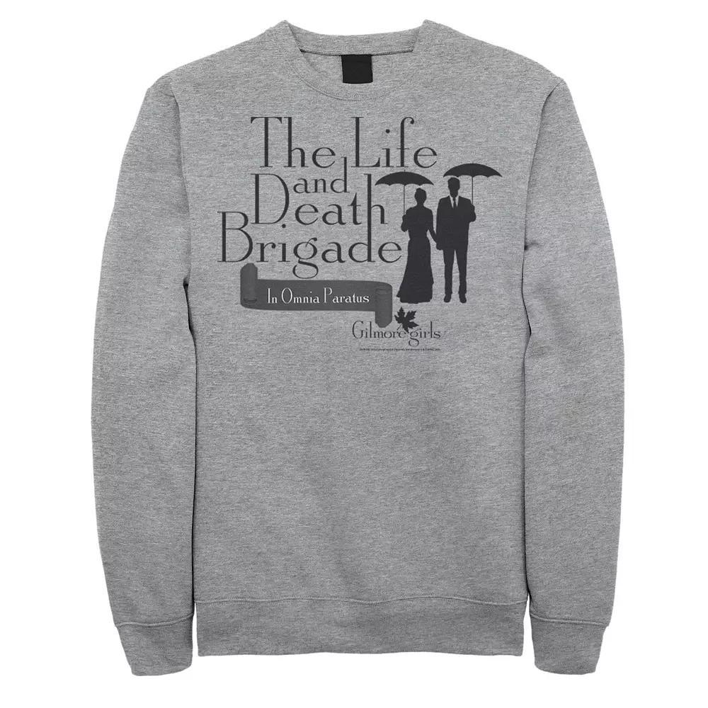 Men's Gilmore Girls Life and Death Logo Sweatshirt, Size: XXL, Athletic Grey Product Image