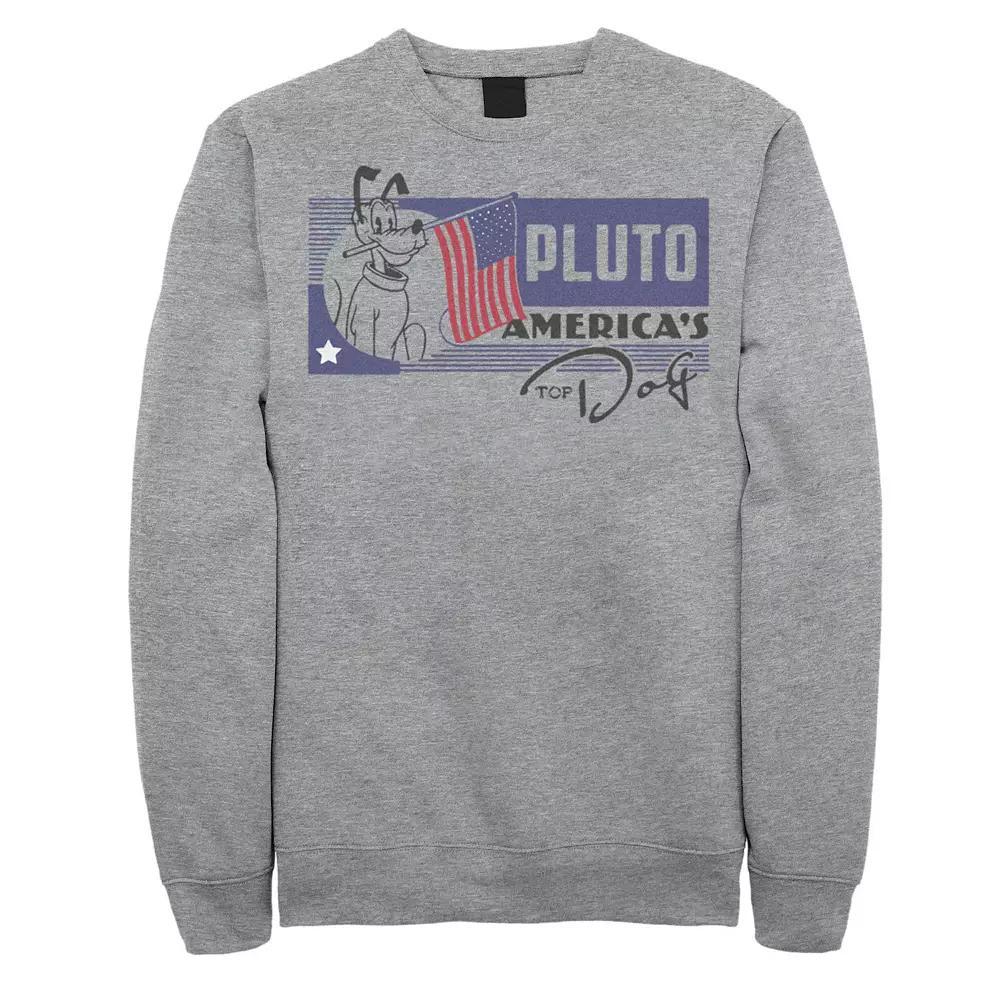 Disney's Mickey Mouse & Friends Big & Tall Pluto America's Top Dog Graphic Fleece, Men's, Size: XXL Tall, Athletic Grey Product Image
