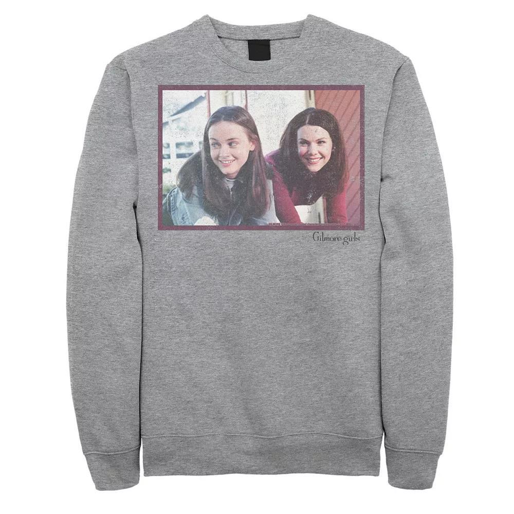 Men's Gilmore Girls Rory & Lorelai Portrait Sweatshirt, Size: XXL, Athletic Grey Product Image