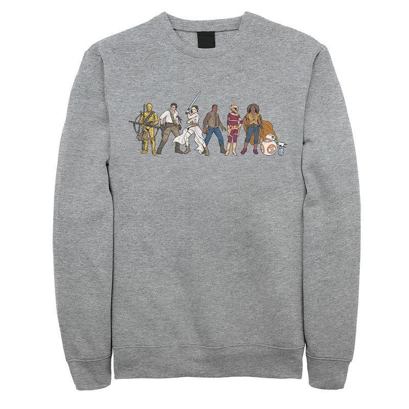 Men's Star Wars The Rise of Skywalker Rebel Line Sweatshirt, Size: Small, Athletic Grey Product Image