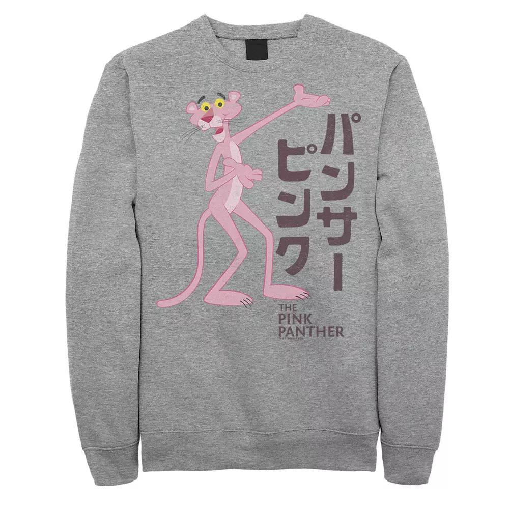 Men's Pink Panther Kanji Portrait Logo Graphic Fleece Pullover, Size: 3XL, Ath Product Image