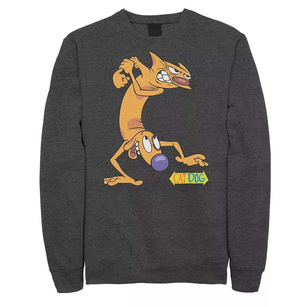 Mens Nickelodeon CatDog Tough Guys Sweatshirt, Mens Grey Heather Product Image