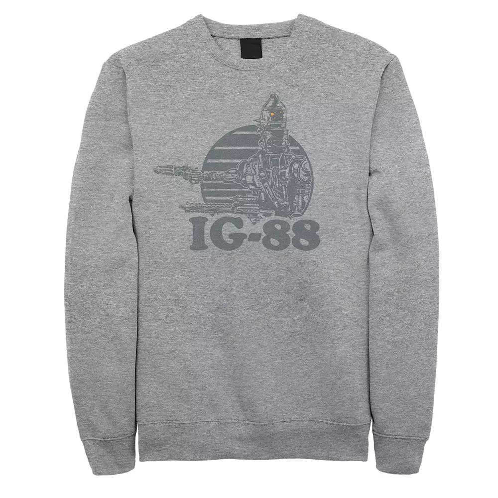 Men's Star Wars IG88 Sweatshirt, Size: Large, Athletic Grey Product Image