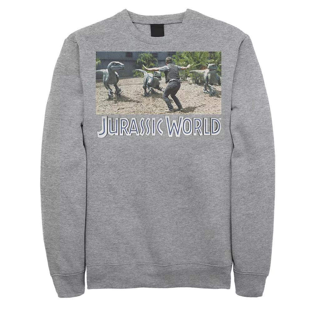 Men's Jurassic World Owen Raptor Pack Trainer Sweatshirt, Size: 3XL, Athletic Grey Product Image