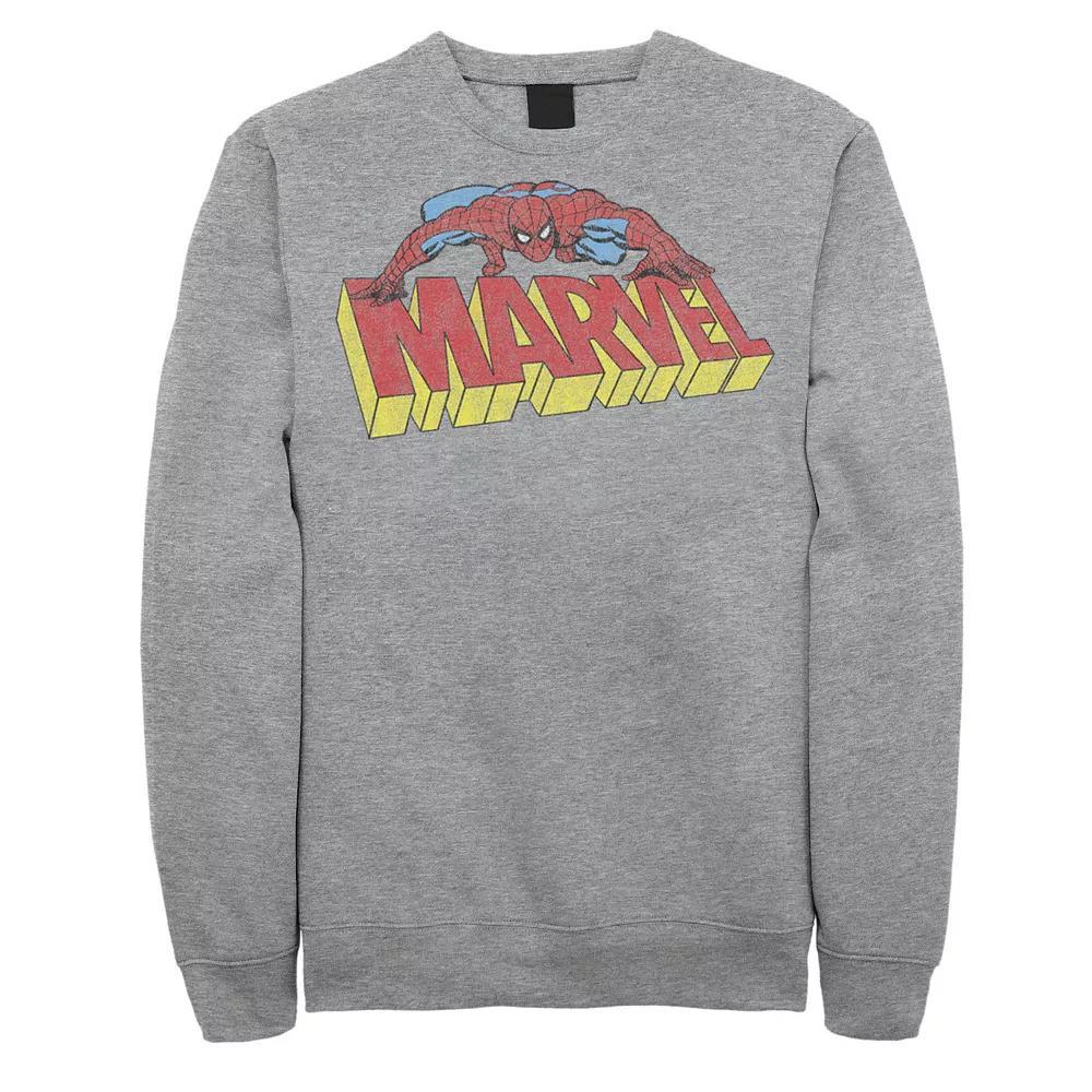 Men's Marvel Spider-Man Classic Logo Sweatshirt, Boy's, Size: XL, Athletic Grey Product Image