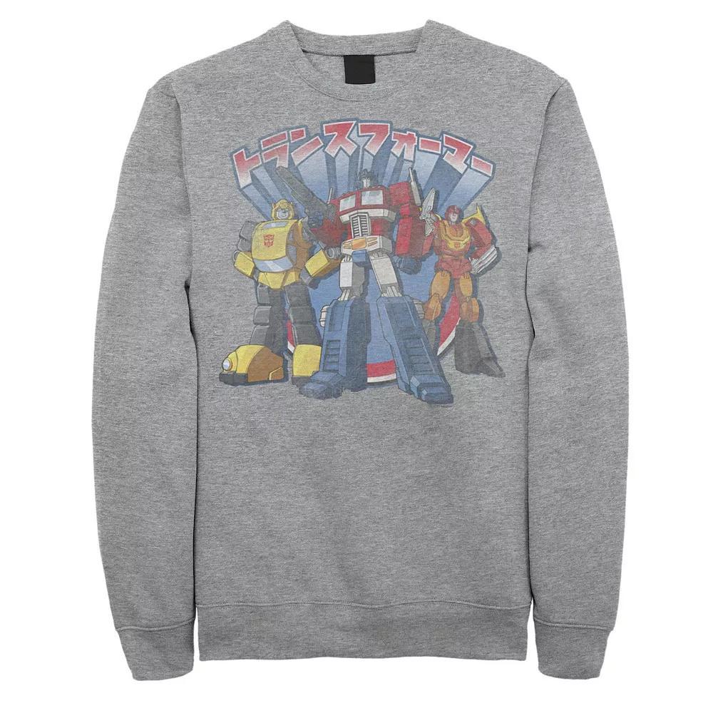 Men's Transformers Kanji Autobots Sweatshirt, Size: Medium, Athletic Grey Product Image