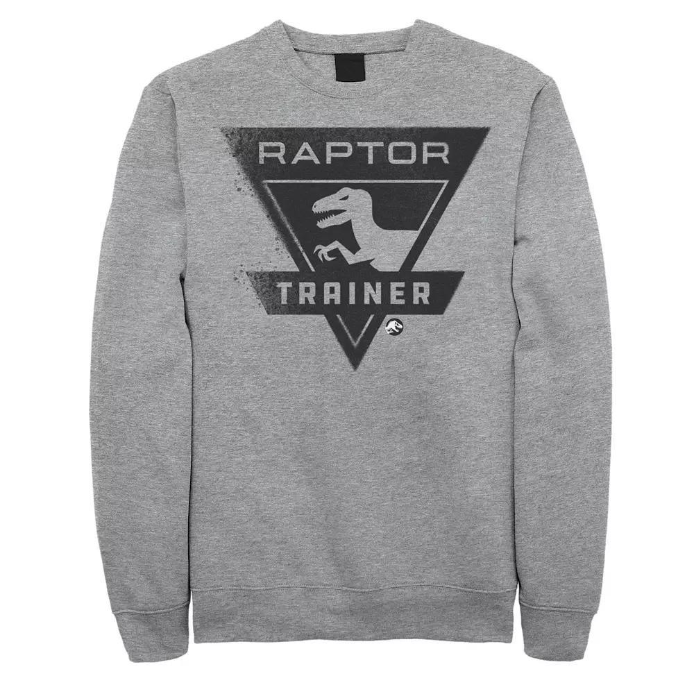 Men's Jurassic World Raptor Trainer Simple Logo Sweatshirt, Size: XL, Athletic Grey Product Image