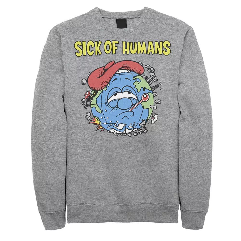 Men's Sick Of Humans Planet Earth Fleece, Size: XXL, Athletic Grey Product Image