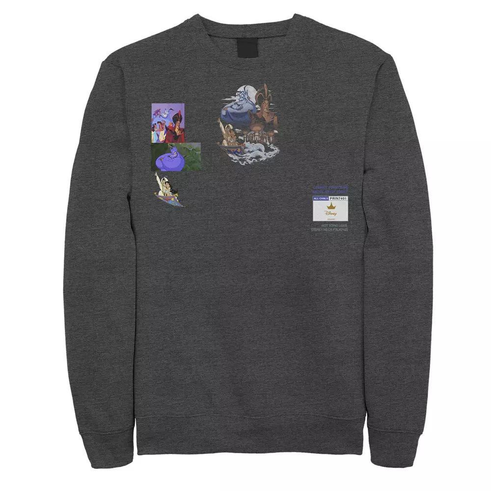 Men's Disney Aladdin Winds of Agrabah Main Cast Sweatshirt, Size: XL, Grey Heather Product Image