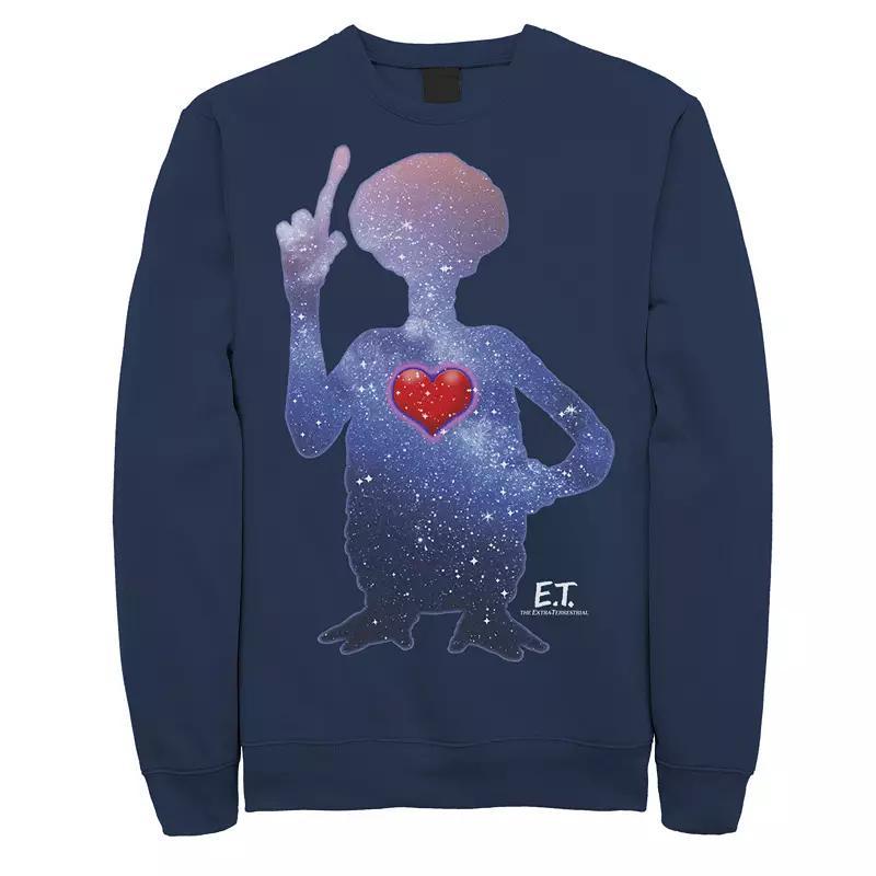 Men's E.T. Terrestrial Universe Silhouette Heart Sweatshirt, Size: Small, Blue Product Image