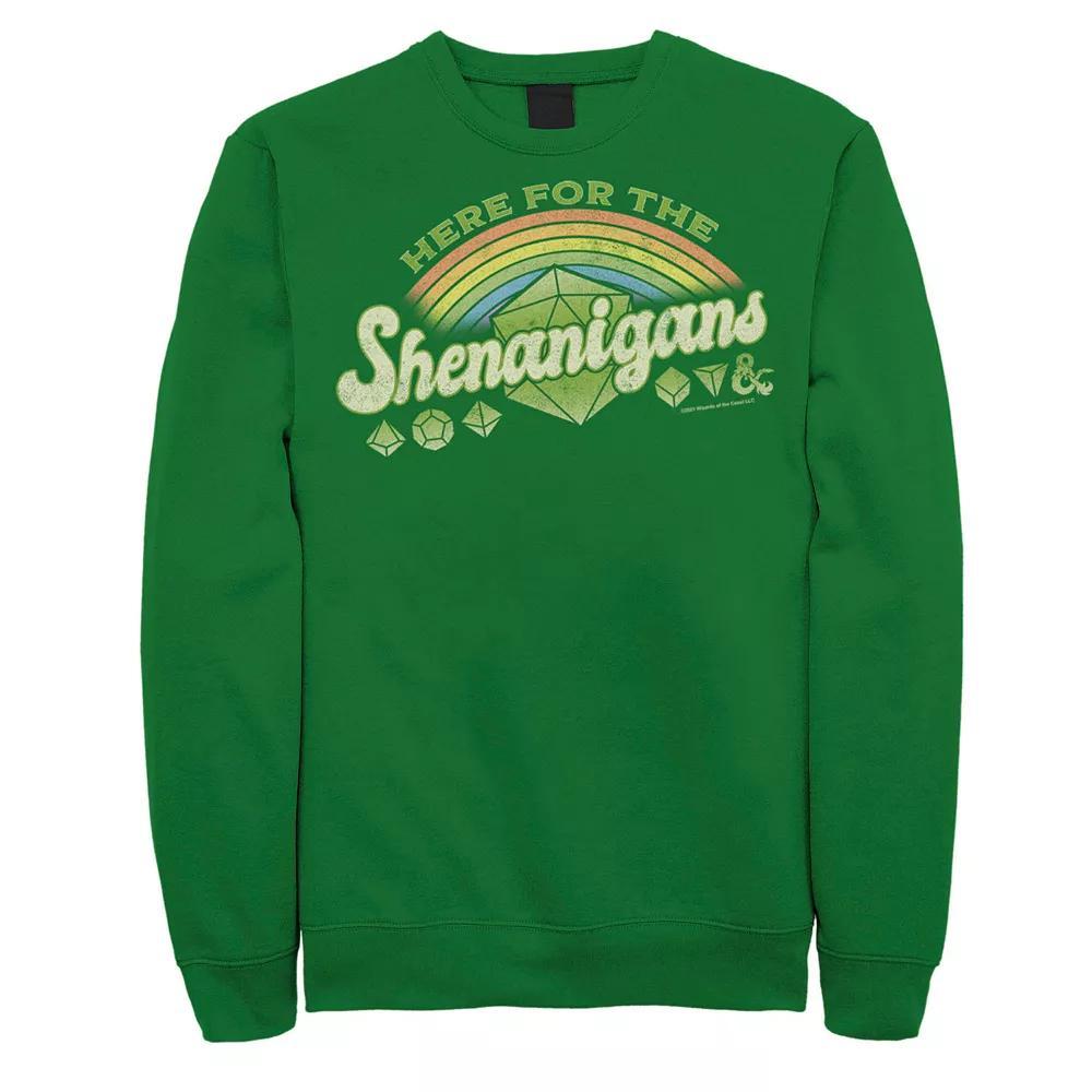 Men's Dungeons & Dragons "Here For Shenanigans" St. Patrick's Day Sweatshirt, Size: XXL, Kelly Product Image