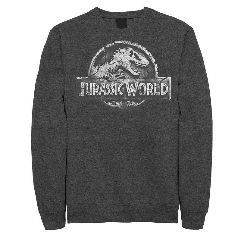 Men's Jurassic World Two Return Stone Logo Sweatshirt, Size: Small, Grey Heather Product Image