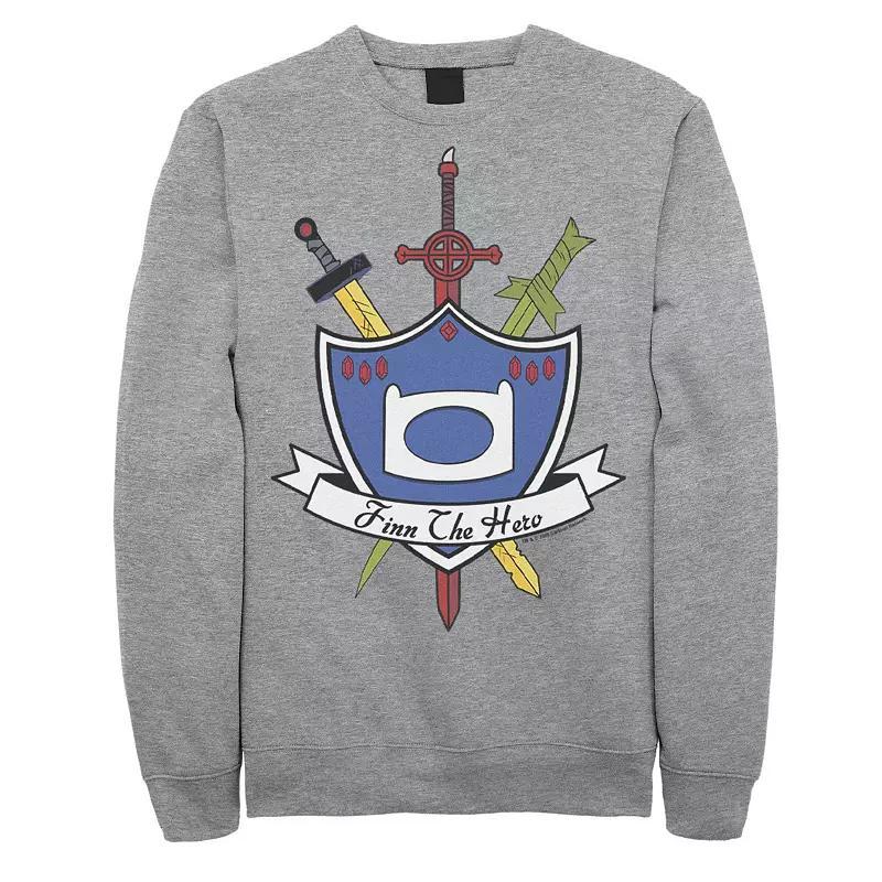 Men's Cartoon Network Adventure Time Finn The Hero Sweatshirt, Size: Large, Black Product Image
