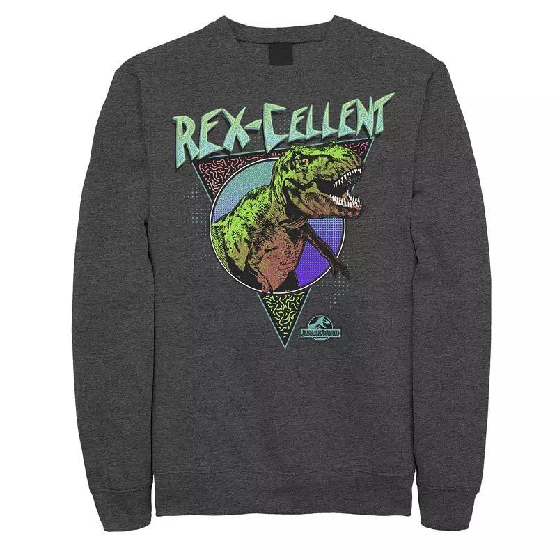 Men's Jurassic World Rex-Cellent Retro Colors Sweashirt, Size: XL, Blue Product Image