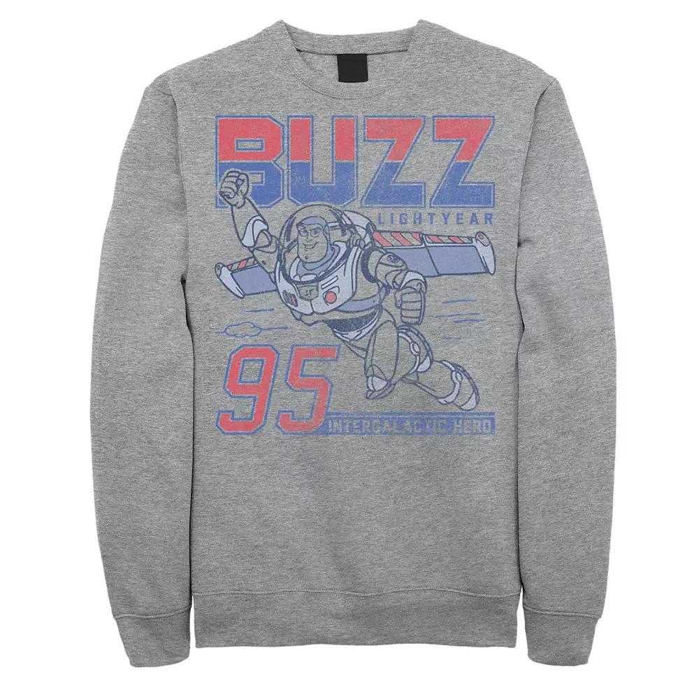 Disney / Pixar's Toy Story Buzz Lightyear Men's Intergalactic Hero Sweatshirt, Size: XL, Athletic Grey Product Image