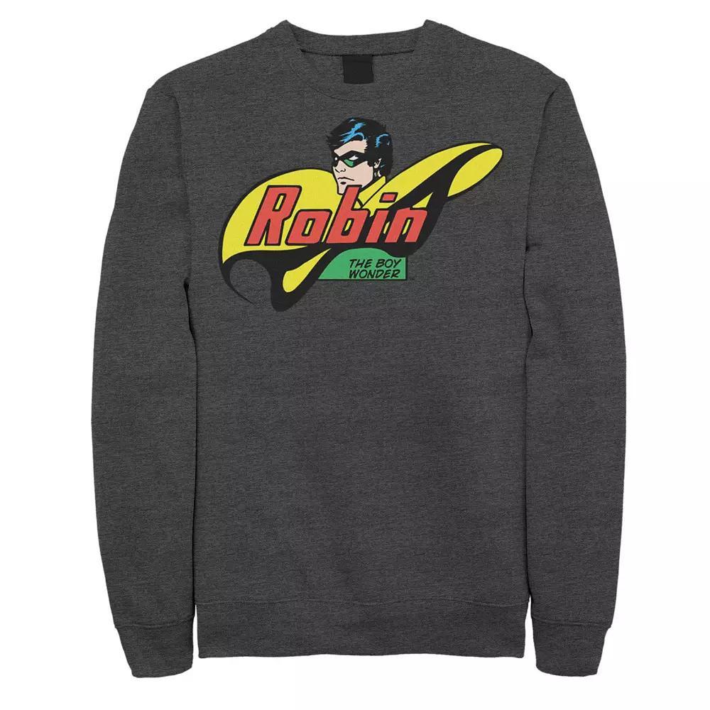 Men's DC Comics Robin The Boy Wonder Comic Sweatshirt, Size: Medium, Grey Heather Product Image