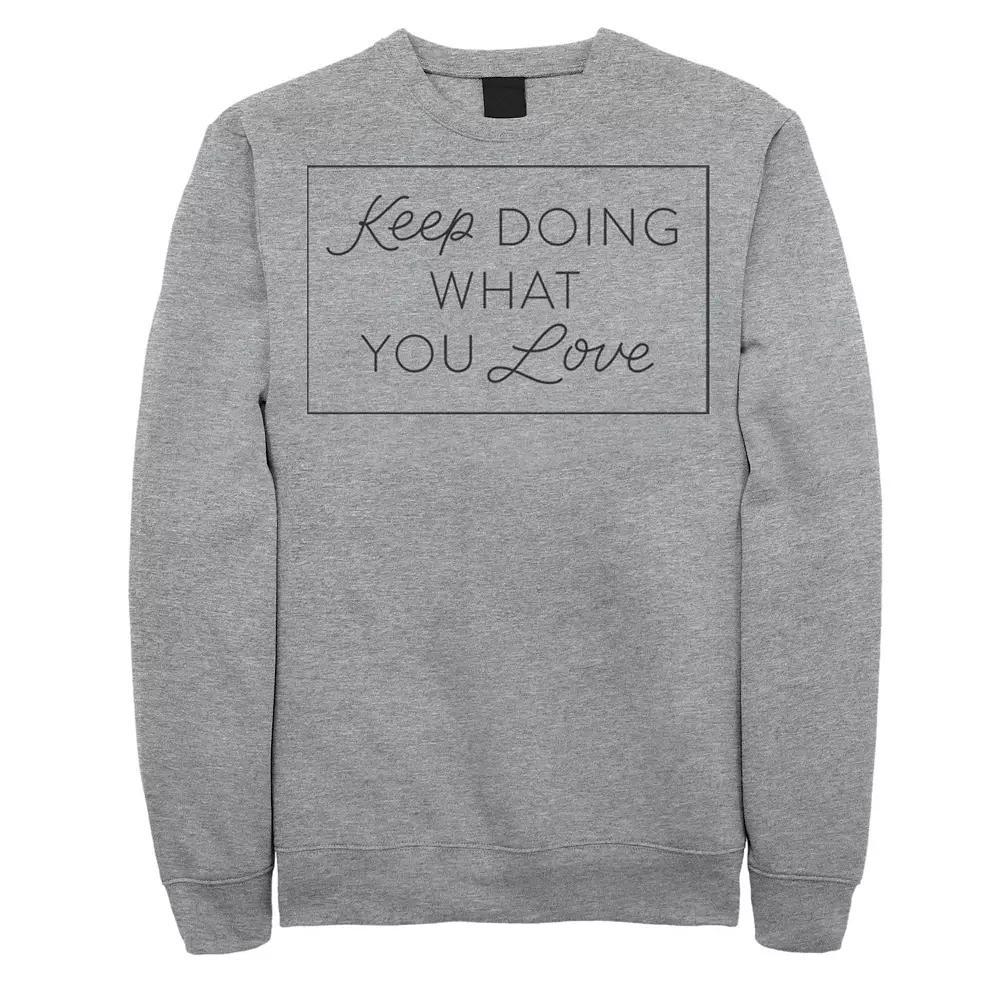 Men's Fifth Sun Do What You Love Boxed Sweatshirt, Size: Medium, Athletic Grey Product Image