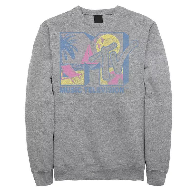 Mens Jurassic World Logo Blue Paint Splatter Sweatshirt Athletic Grey Product Image