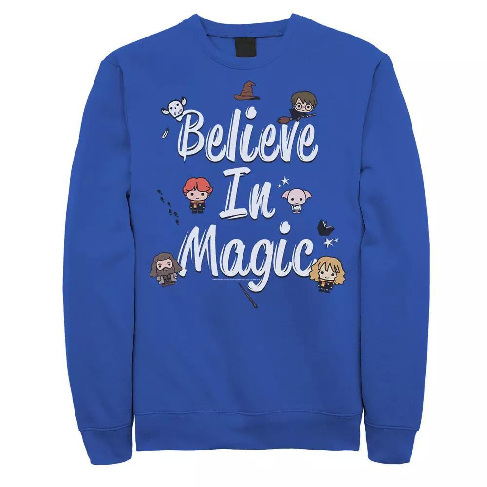 Mens Harry Potter Believe In Magic Cute Cartoon Text Sweatshirt Product Image