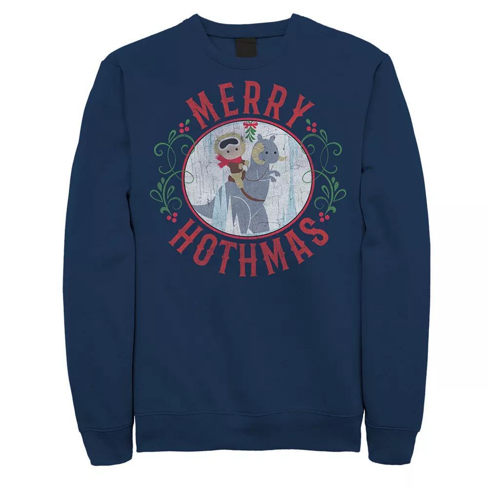 Men's Nickelodeon SpongeBob SquarePants I'm Ready For Santa Ugly Christmas Graphic Fleece Pullover, Size: 3XL, Blue Product Image