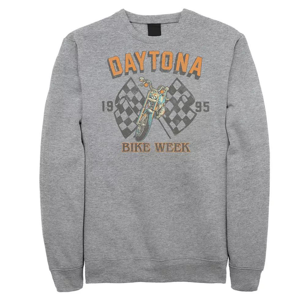 Big & Tall Daytona Bike Week Checkered Flags 1995 Graphic Fleece, Men's, Size: 3XL Tall, Athletic Grey Product Image