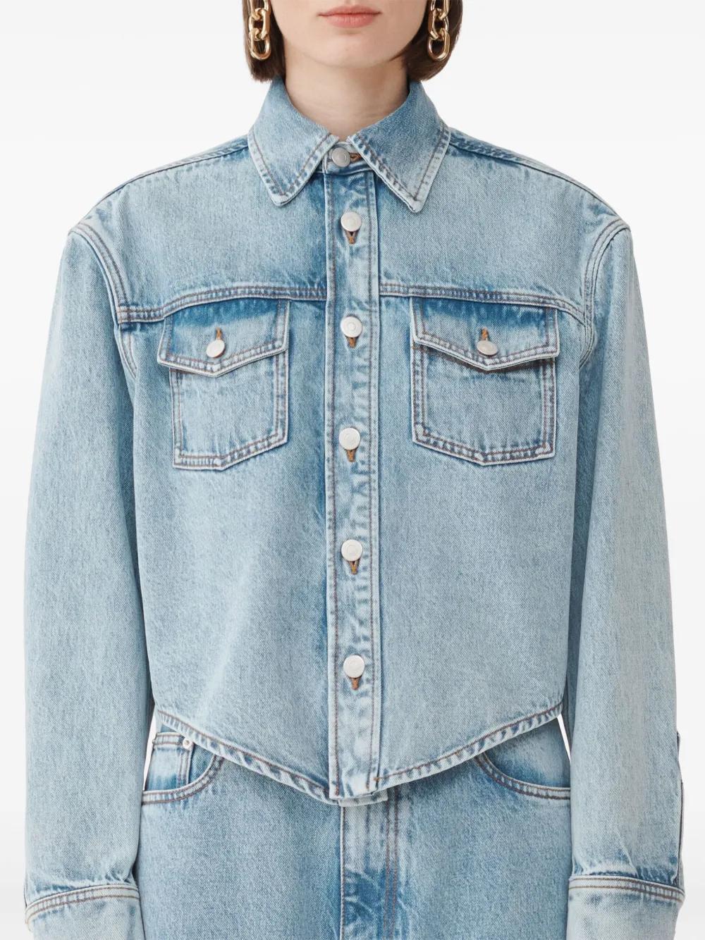 FABIANA FILIPPI Indigo Denim Shirt Jacket In Blue Product Image