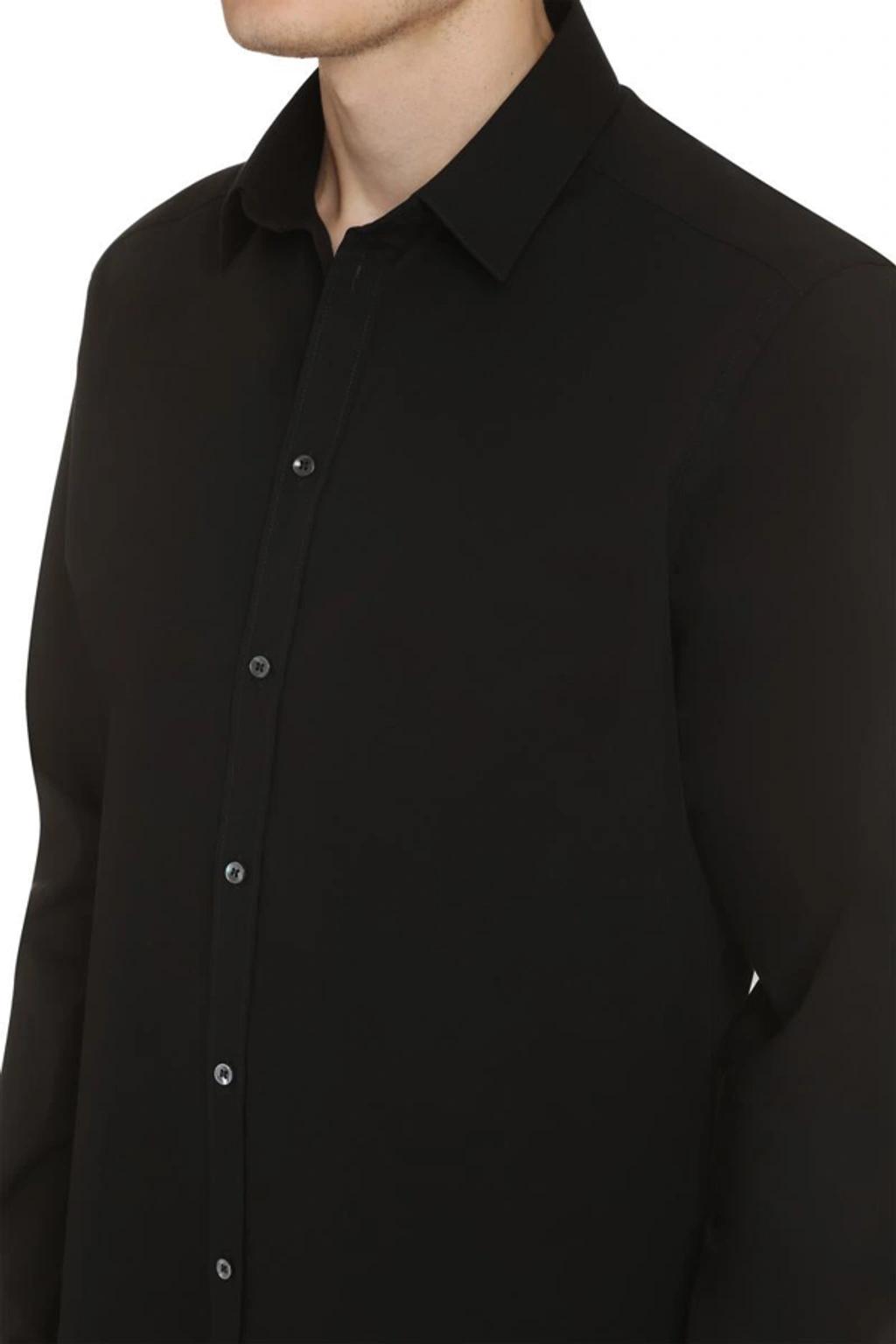 Dolce E Gabbana Mens Black Cotton Shirt Product Image