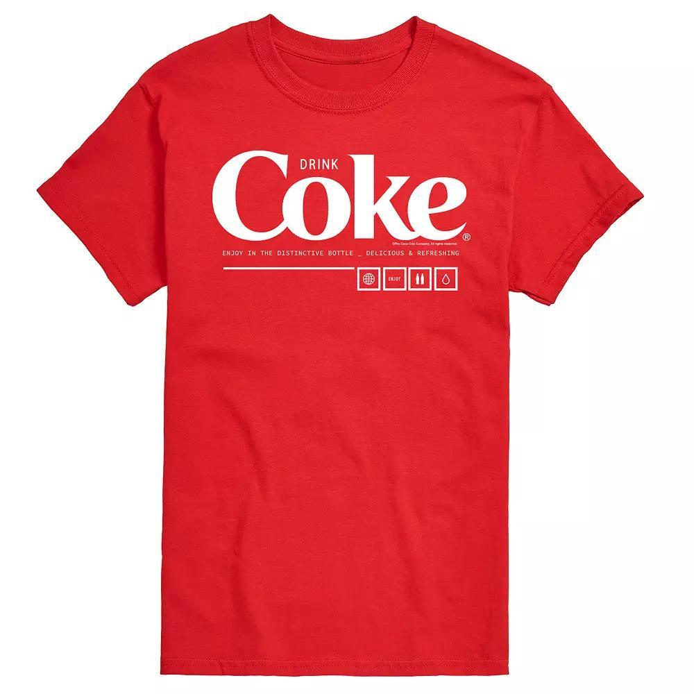 Men's Coca-Cola Drink Coke Enjoy Graphic Tee, Size: XXL, Gray Product Image