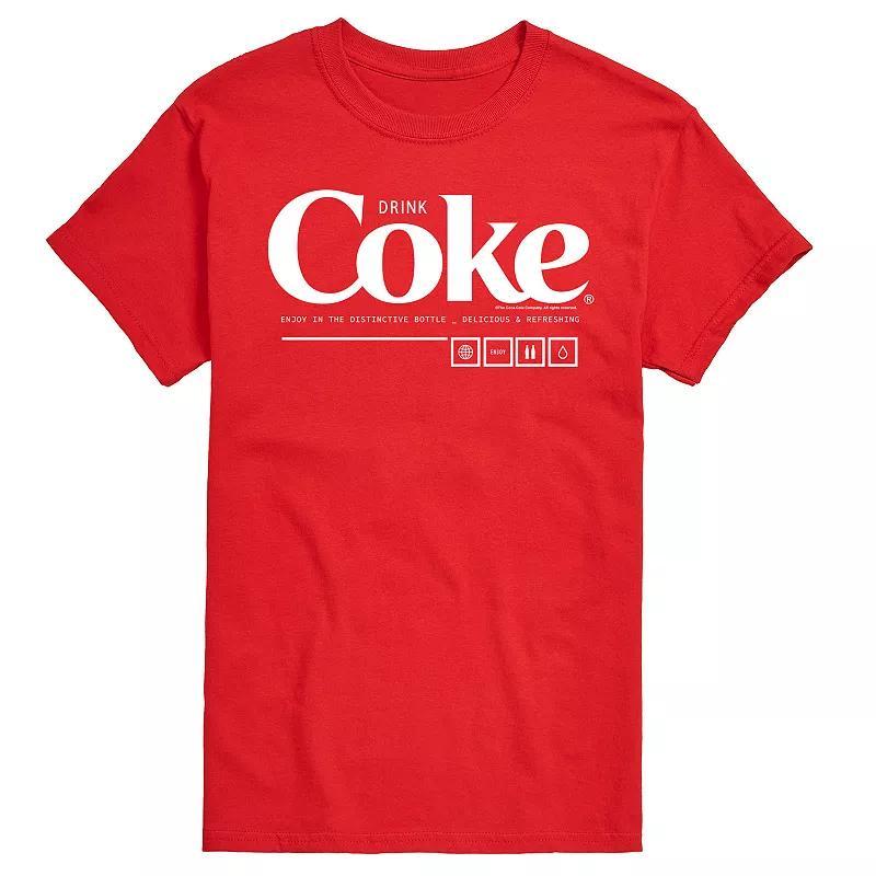 Men's Coca-Cola Drink Coke Enjoy Graphic Tee, Size: XXL, Gray Product Image