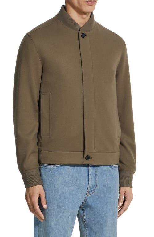 ZEGNA Oasi Cashmere Elements Blouson In Khaki Product Image