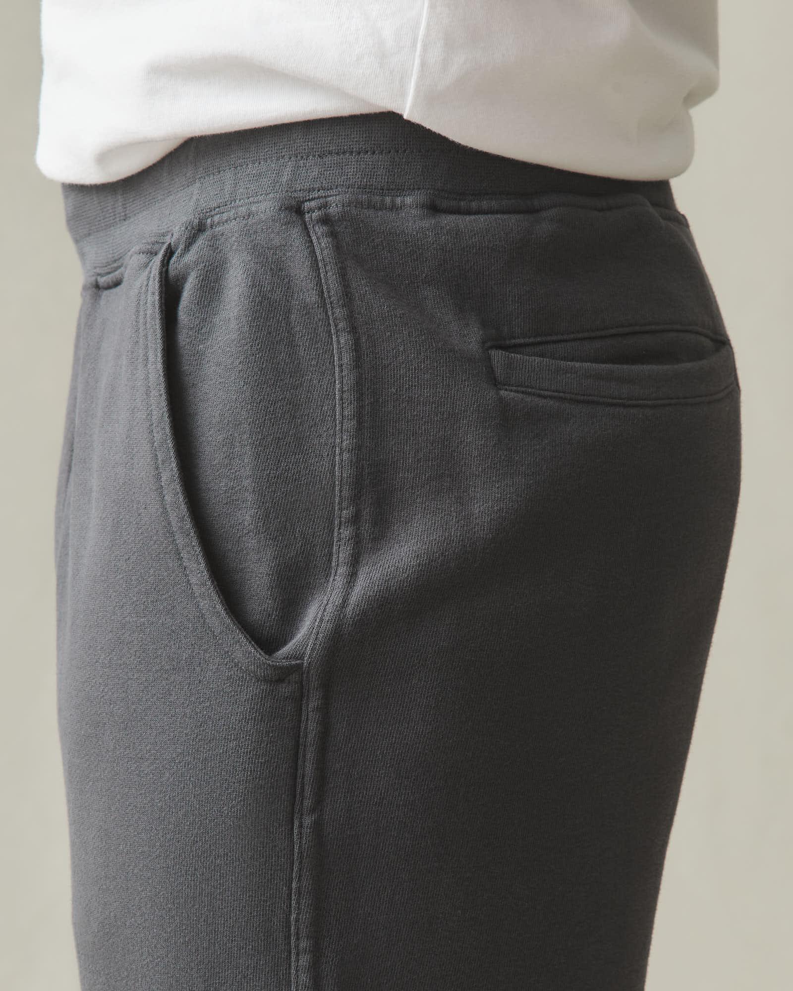 Men's French Terry Straight Pant - Dark Charcoal Product Image