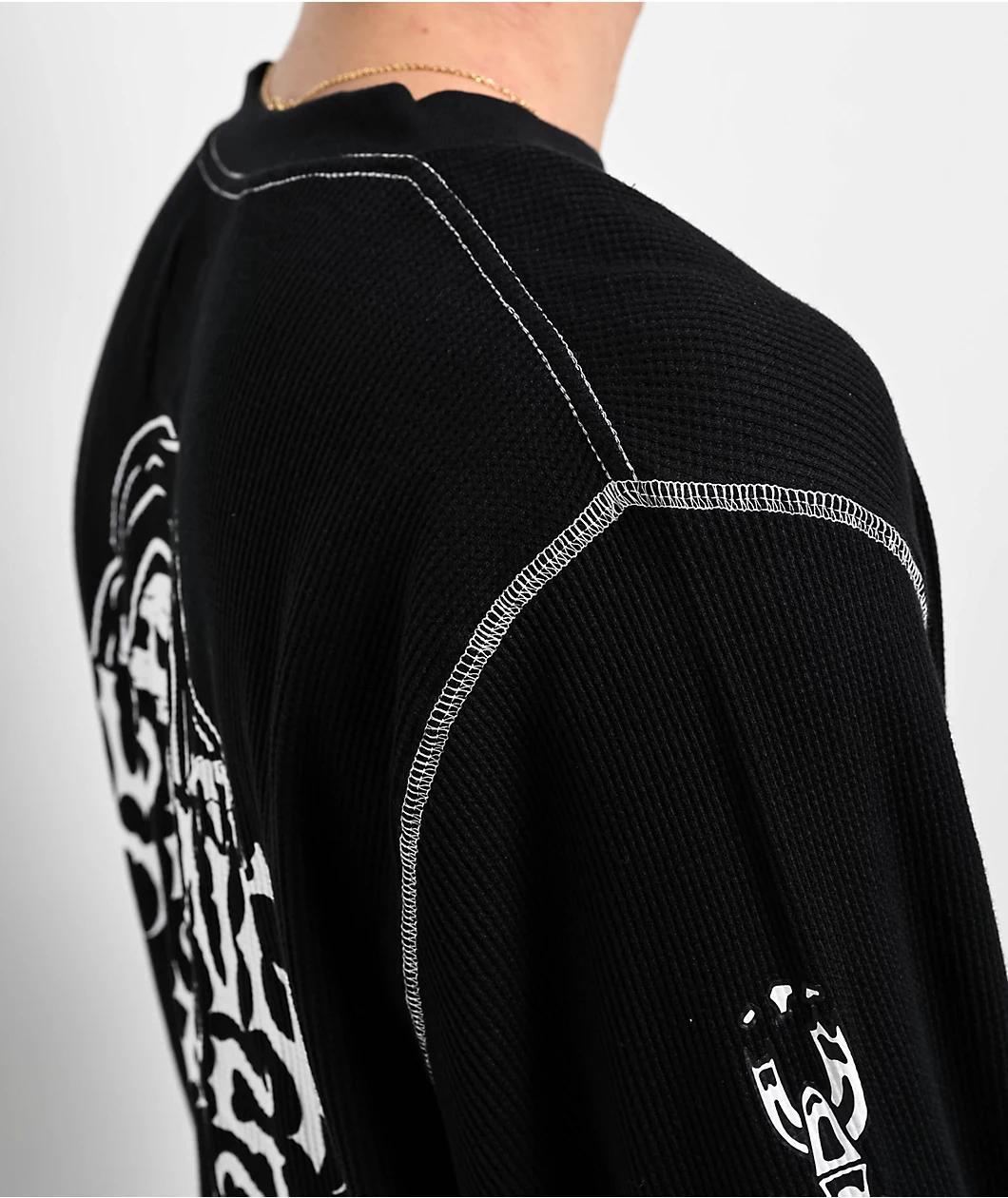 Lurking Class by Sketchy Tank Unchained Black Thermal Long Sleeve T-Shirt Product Image