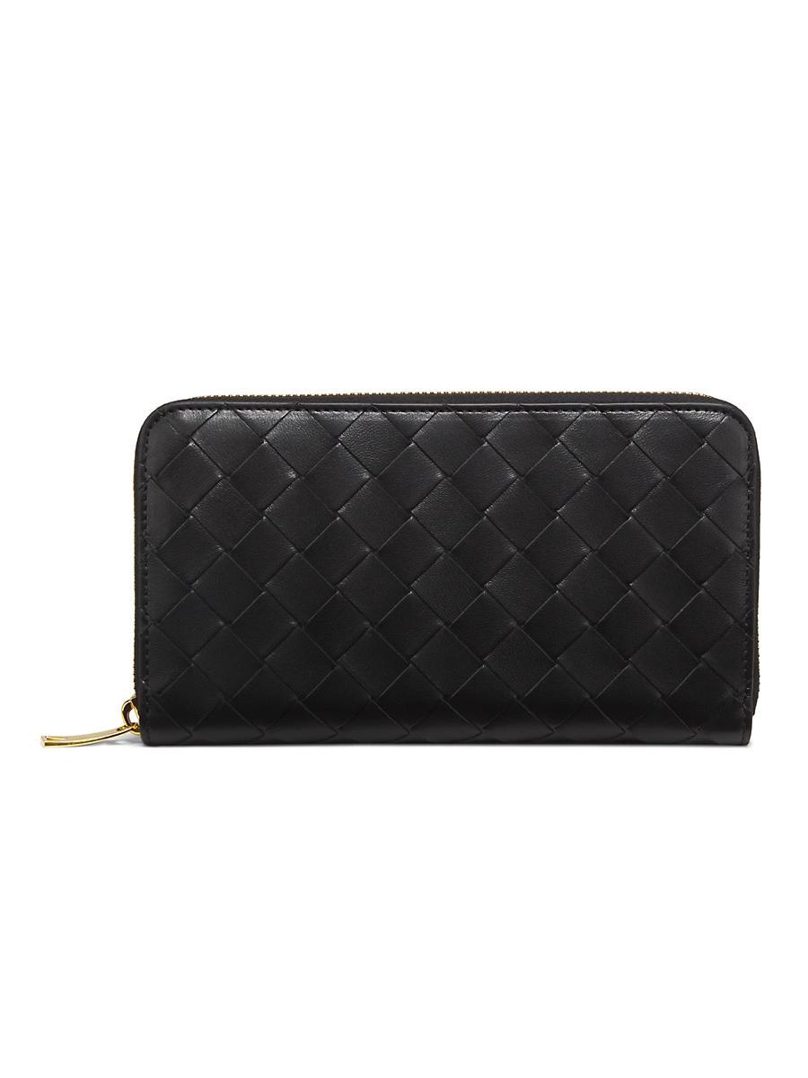 Womens Leather Zip-Around Wallet Product Image