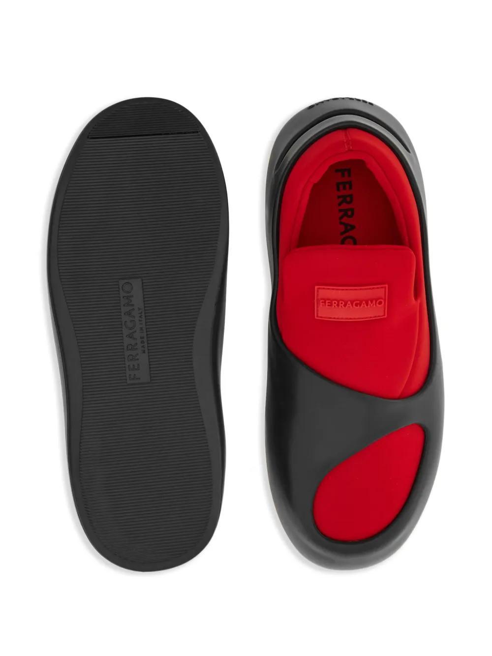 Hybrid logo-patch panelled sneakers Product Image