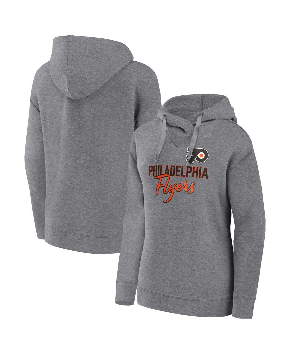 Women's Fanatics Branded Heather Gray Los Angeles Kings Script Favorite Pullover Hoodie, Size: Medium, Kgs Grey Product Image