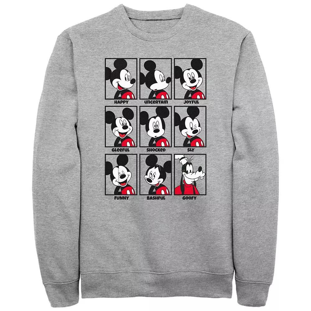 Disney's Mickey Mouse Funny Mood Board Men's Graphic Fleece, Size: Medium, Athletic Grey Product Image