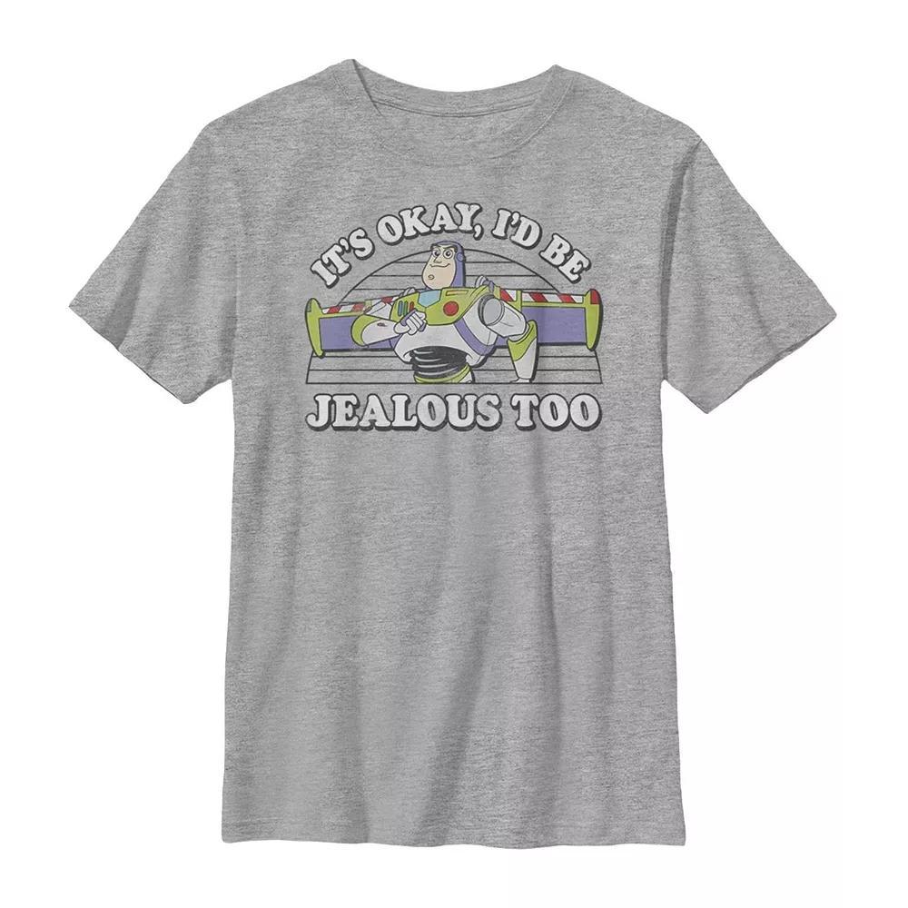 Men's Disney / Pixar's Toy Story Buzz Lightyear Jealous Too Tee, Size: Small, Athletic Grey Product Image
