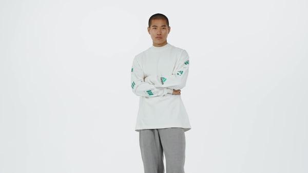 adidas Equipment Long Sleeve Graphic Tee Cloud White 2XL Mens Product Image