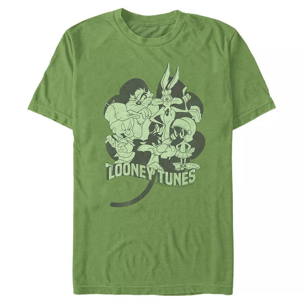 Big & Tall Looney Tunes Saint Patrick's Mood Graphic Tee, Men's, Size: 3XL Tall, Kelly Grey Product Image