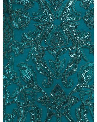 Vivar Embroidered Sequin Gown for Women | Polyester/Rayon/Nylon Product Image